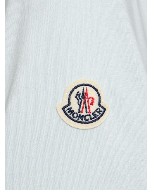 Moncler T-shirt Aus Baumwolljersey Mit Logo in Gray für Herren
