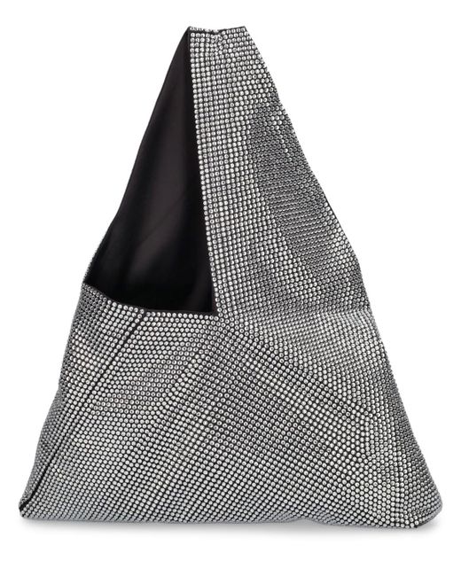 GIUSEPPE DI MORABITO Gray All Over Crystal Shoulder Bag
