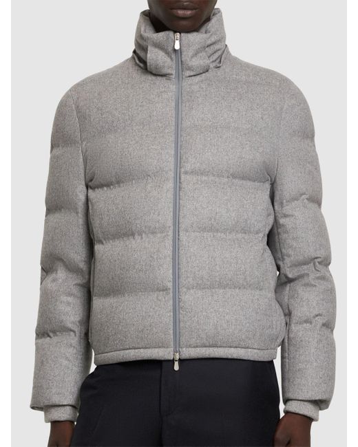 Brunello Cucinelli Daunenjacke "beaver" in Gray für Herren