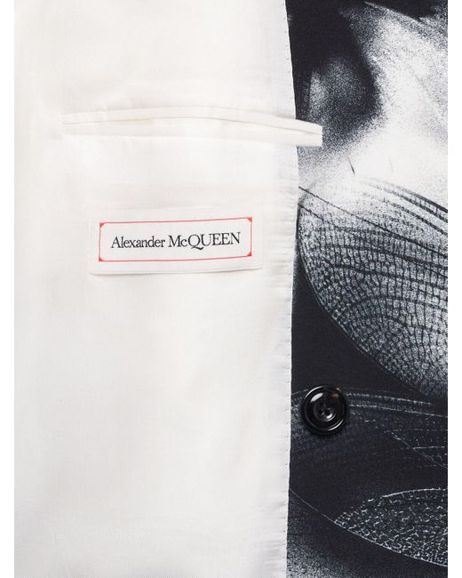 Chaqueta de viscosa estampada Alexander McQueen de hombre de color Gray
