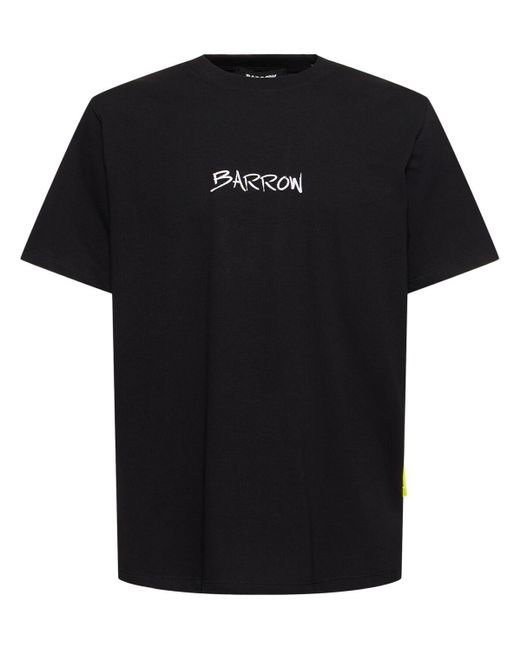 Barrow Black Printed Logo T-shirt for men