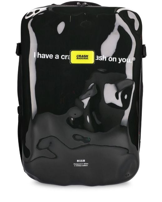 MSGM Black X Crash baggage Icon Backpack for men