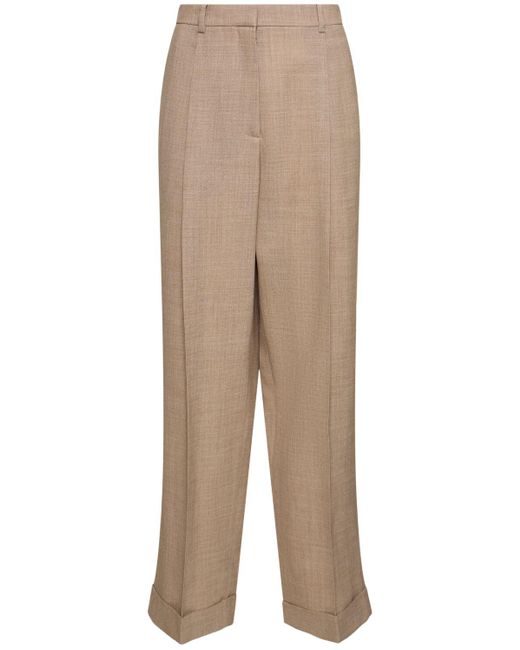 The Row Natural Tor Wool Straight Pants