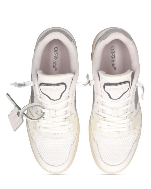 Sneakers slim out in pelle di Off-White c/o Virgil Abloh in White da Uomo