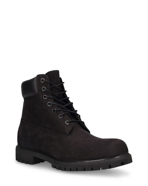 Timberland Black 6 Inch Premium Waterproof Lace-up Boots for men