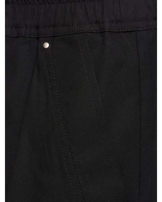 Rick Owens Black Cargobelas Stretch Cotton Pants for men