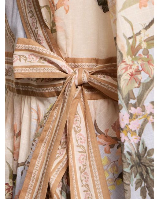 Zimmermann Wylie コットンミニラップワンピース Natural