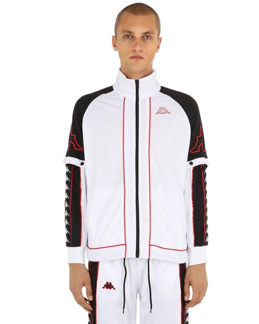 Kappa White Track Jacket W/ Detachable Sleeves for men