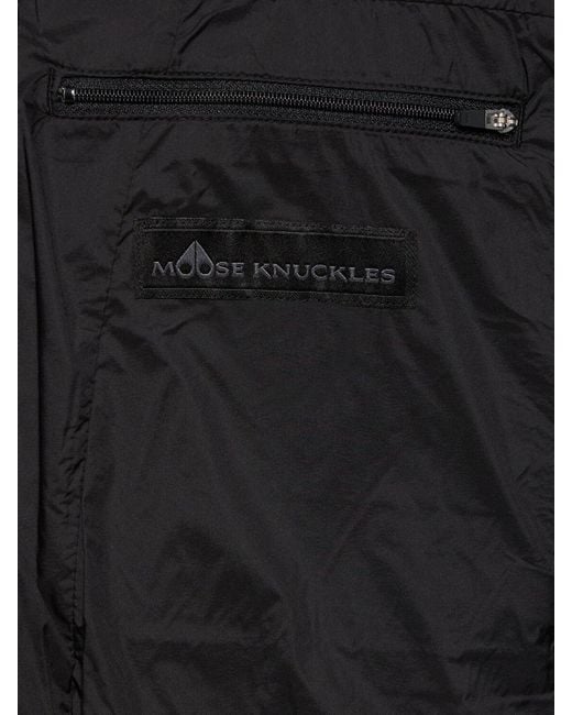 Moose Knuckles Black Daunenjacke Mit Kapuze "air 2"