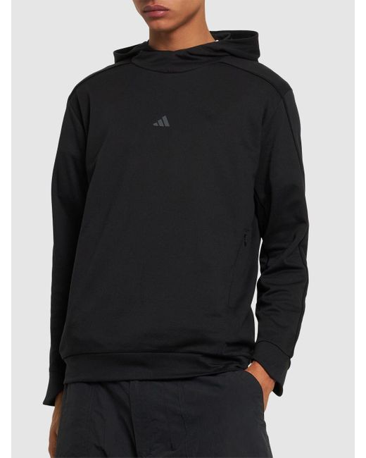 Adidas Originals Black Yoga Hooded Sweatshirt for men