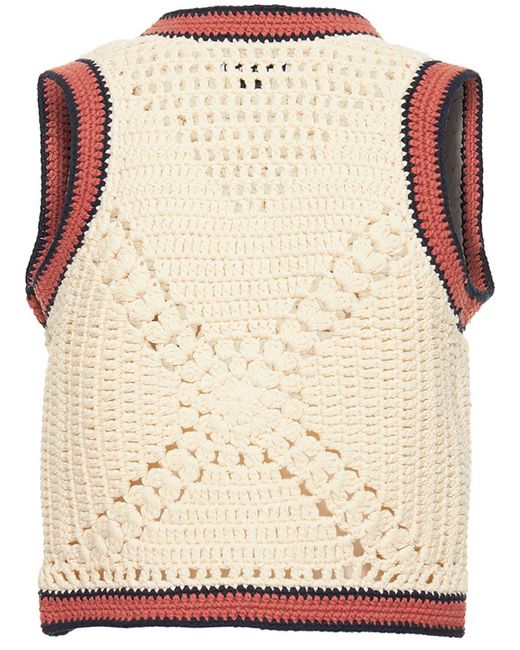 RE/DONE hot 50s Cardigan Vest - Beige Multi