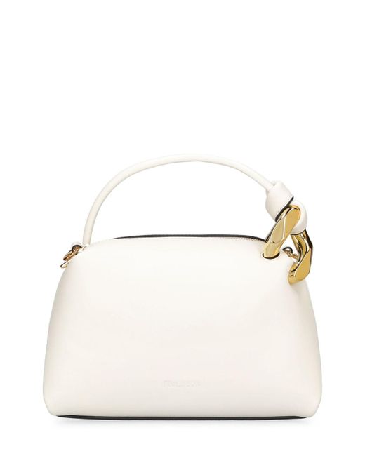 J.W. Anderson Natural Small Corner Leather Top Handle Bag