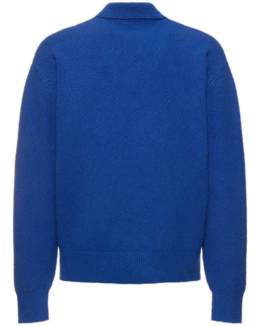 Suéter team polo de mezcla de algodón Axel Arigato de hombre de color Blue