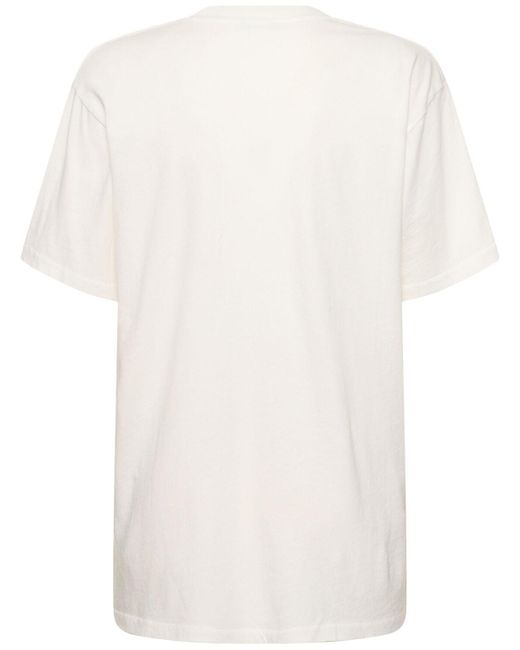 Camiseta de algodón jersey estampado Anine Bing de color White