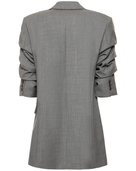 Veste en laine à boutonnage simple Michael Kors en coloris Gray