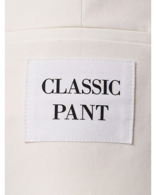 Pantalon large en duchesse de coton Moschino en coloris White
