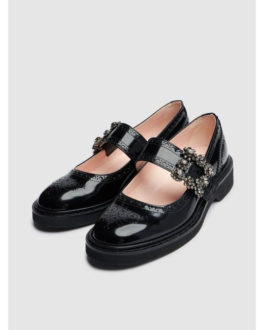 Roger Vivier Viv Rangers Flower レザーローファー 30mm Black