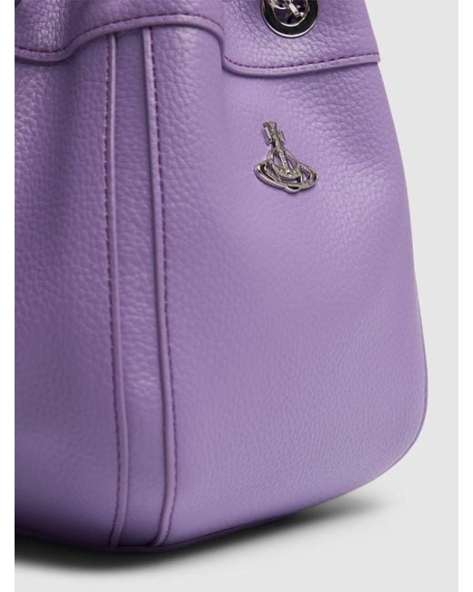 Vivienne Westwood Purple Small Chrissy Faux Leather Bucket Bag