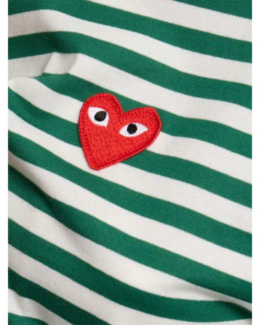 COMME DES GARÇONS PLAY コットンtシャツ Green