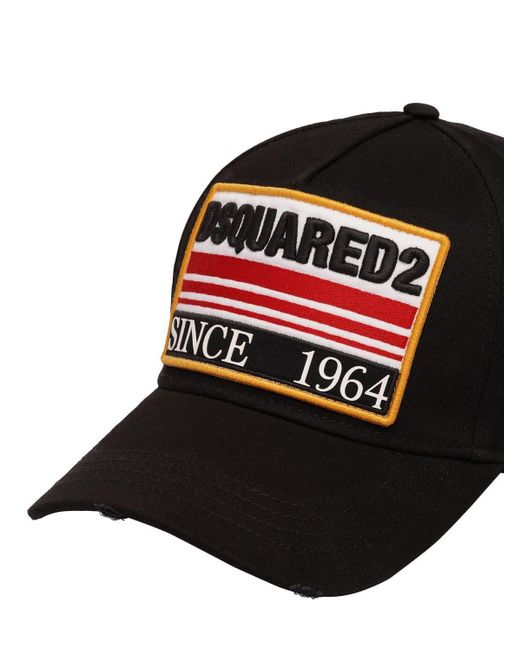 DSquared² D2 Since 1964 Patch Baseball Cap in Black for Men | Lyst