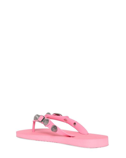 Balenciaga Pink 20mm Cagole Rubber Flip Flops