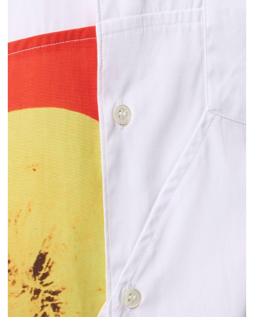 Camicia andy warhol in cotone stampato di Comme des Garçons in White da Uomo