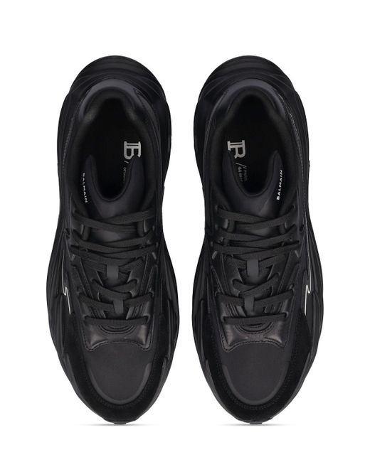Balmain Low Top Run Row Sneakers in Black für Herren