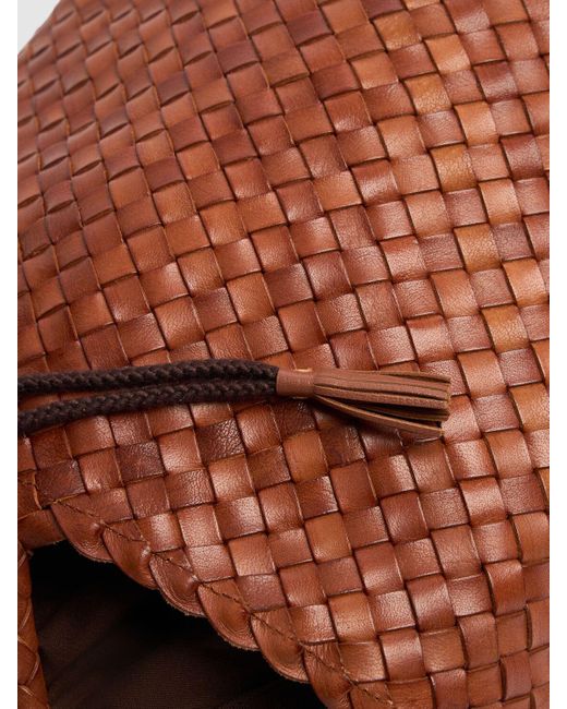 Dragon Diffusion Brown Korbtasche Aus Handgeflochtenem Leder