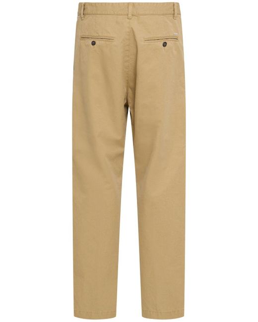 DSquared² Baumwollhose Mit Plisseefalte in Natural für Herren