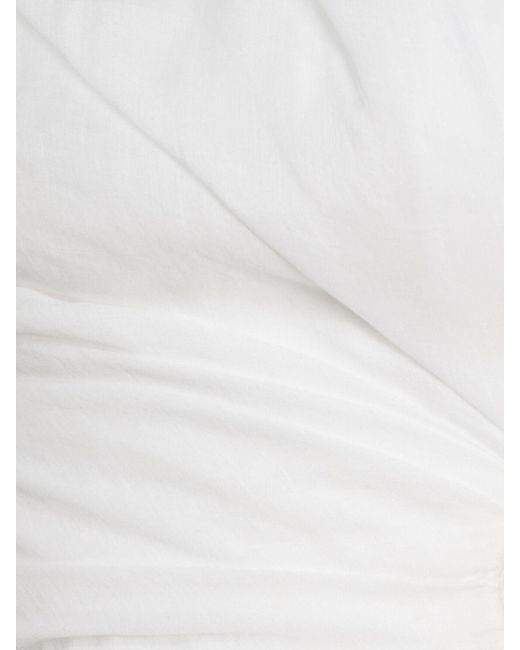 Vestido de ramie voile con una manga Chloé de color White