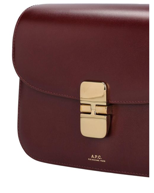 A.P.C. Purple Small Grace Leather Shoulder Bag