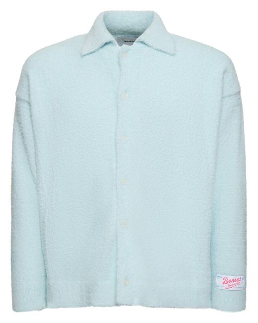 Camicia regular fit in maglia di Bonsai in Blue da Uomo