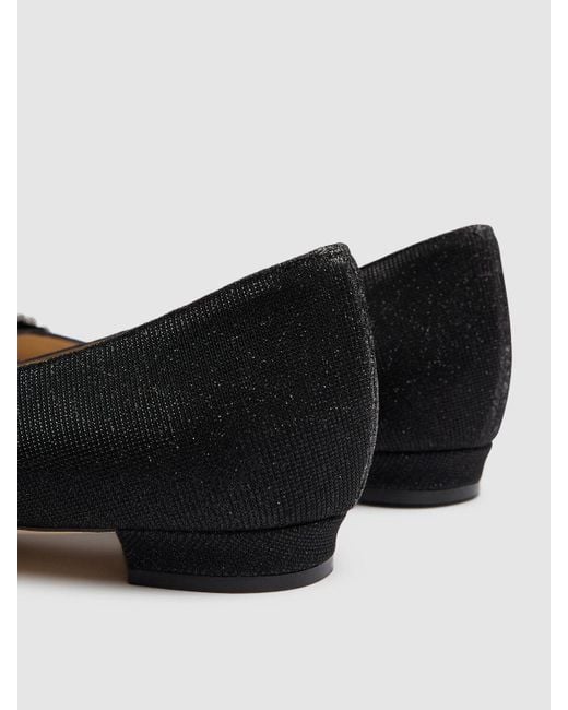 Manolo Blahnik Black 10mm Flache Lederschuhe "hangisi"