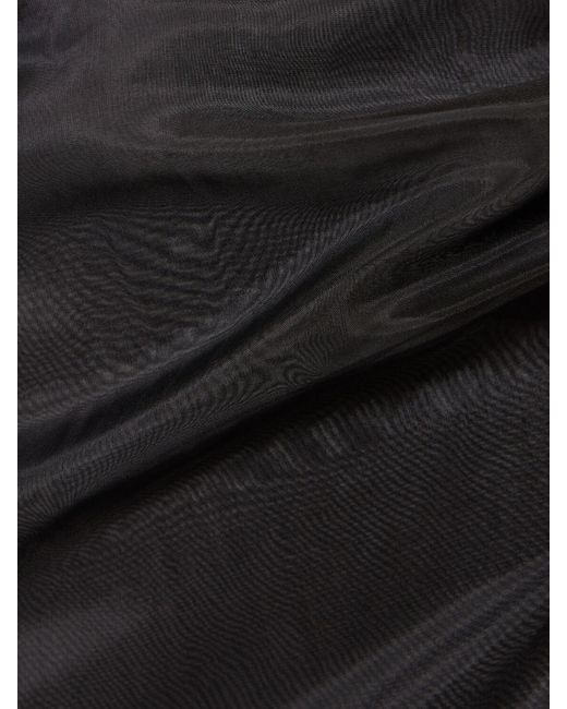 Frankie Shop Black Peri Sheer Silk Blend Midi Skirt