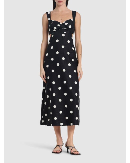 Zimmermann Crush リネンドレス Black