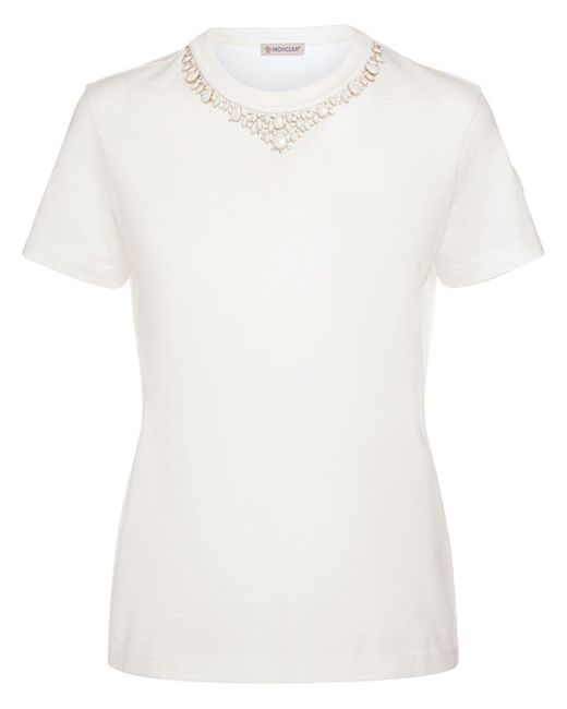 Moncler White Cotton Jersey T-shirt