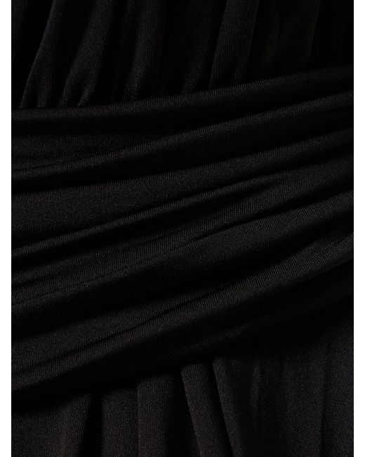 Robe longue en jersey drapé delphi Altuzarra en coloris Black