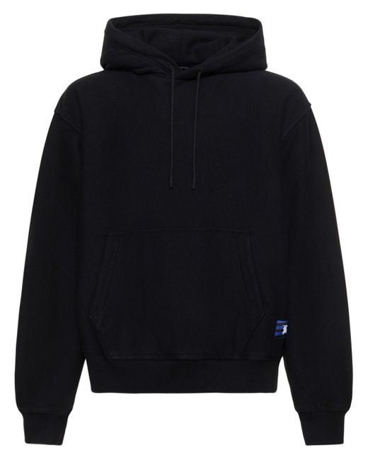 Felpa in cotone con cappuccio di Burberry in Blue da Uomo