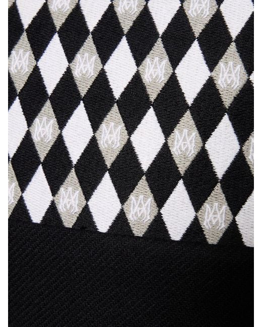Amiri Black Embroidered Wool-blend Jacket for men