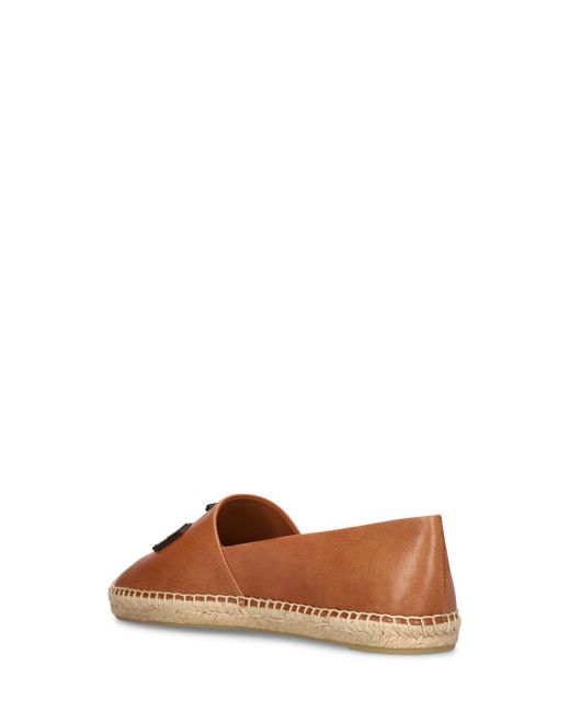 Tory Burch Brown 20mm Ines Leather Espadrilles