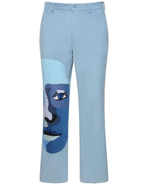 Kidsuper Blue Face Corduroy Suit Pants for men