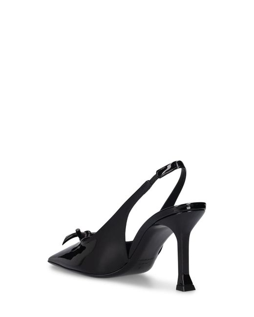 Ferragamo Black 85Mm Arlene Patent Leather Heels