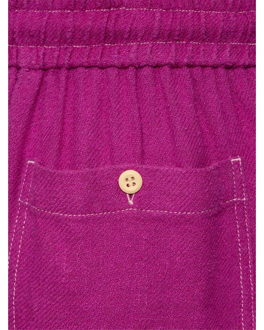 Isabel Marant Pink Talapiz Drawstring Silk Shorts