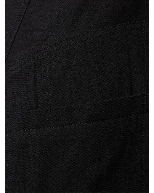 Jupe midi ample en coton Yohji Yamamoto en coloris Black