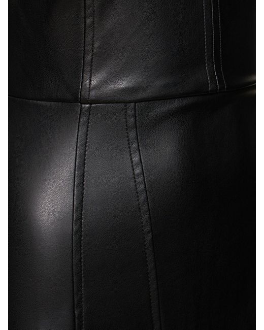 Robe corset courte en simili-cuir verni WeWoreWhat en coloris Black