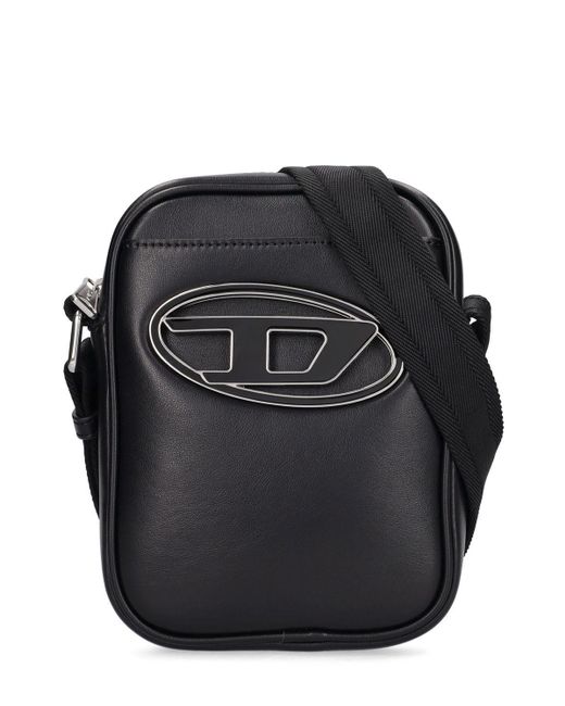 DIESEL Black Oval-d Poly Crossbody Bag for men