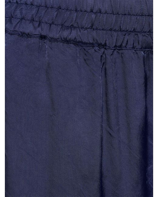 Pantalones anchos de satén Aspesi de color Blue