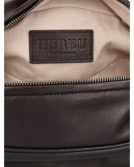Grand sac porté épaule en cuir boya Hereu en coloris Gray