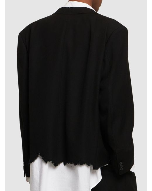 Giacca sartoriale oversize in lana di Doublet in Black da Uomo