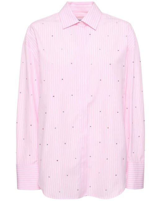 Camisa de popelina de algodón MSGM de color Pink
